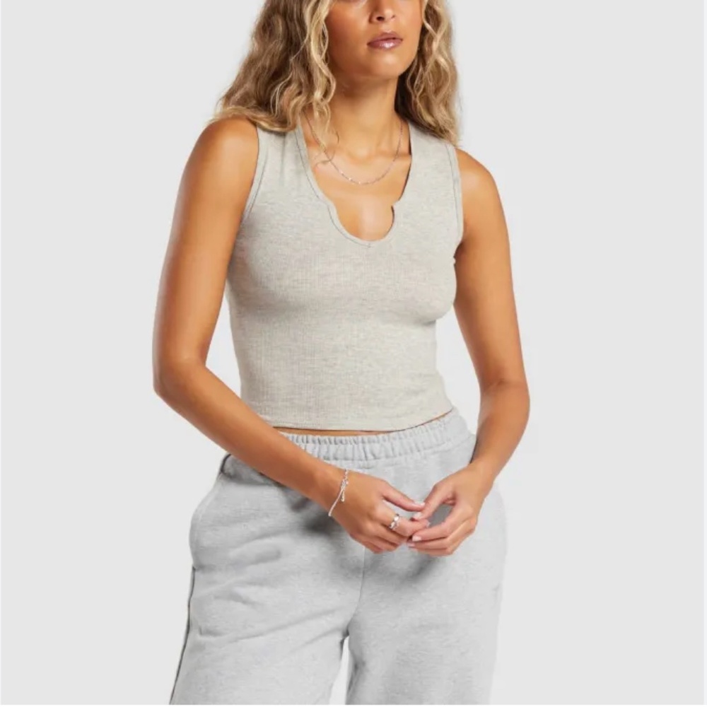 Gymshark Cotton Cami Tank 2 (Dark Grey & Light Grey)